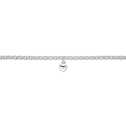 Støvring Design sterling sølv armbånd, hjerte med blank overflade, model 15190928