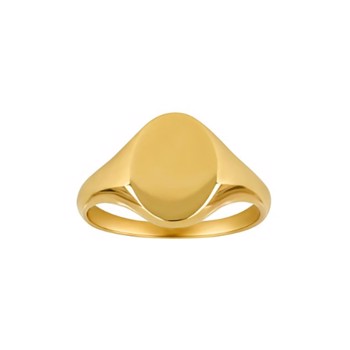 Siersbøl's Smuk ring i 8 kt guld med plade til gravering