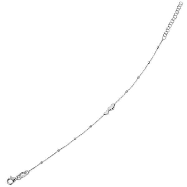 Støvring Design\'s Smukt hjerte vedhæng på 38 cm kæde med små sølv kugler