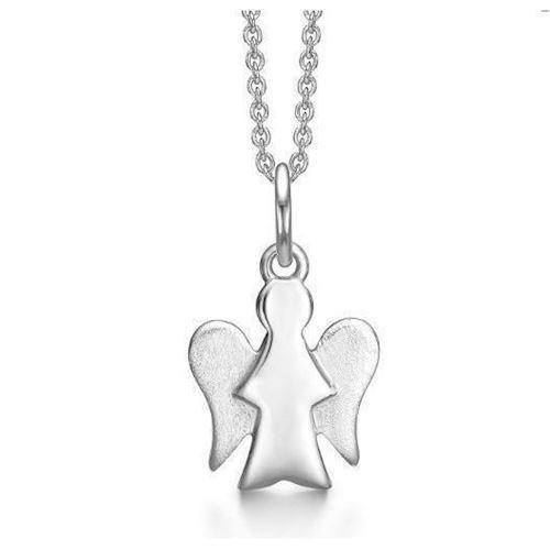 Image of Støvring Design sterling sølv halskæde med vedhæng, skytsengel med blank overflade, model 16190956