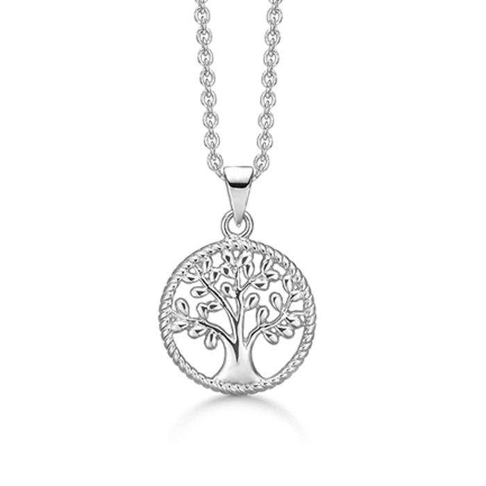 16223600, Støvring Design 925 sterling sølv Halskæde vedhæng, Livets Træ med blank overflade, model 16223600