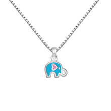 SmykkeLine 925 sterling sølv halskæde med vedhæng, elefant med blank overflade, model 16223616