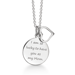 Image of Støvring Design sterling sølv vedhæng med kæde, mom statement med blank overflade, model 16239947
