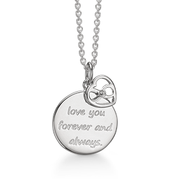 Image of Støvring Design sterling sølv vedhæng med kæde, Love statement med blank overflade, model 16239949