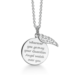 Image of Støvring Design sterling sølv vedhæng med kæde, Angel statement med blank overflade, model 16239951