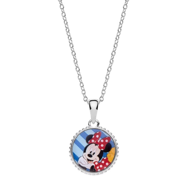 Disney's Minnie Mouse vedhæng med billede og kæde med længde 35 - 38 - 40 cm