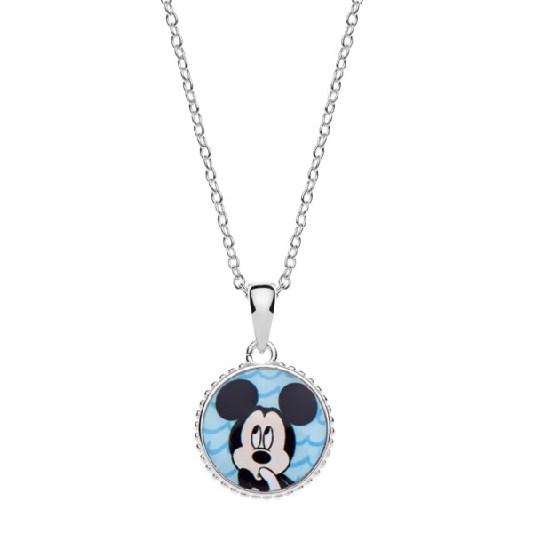 Disney\'s Mickey Mouse vedhæng med billede og kæde med længde 35 - 38 - 40 cm