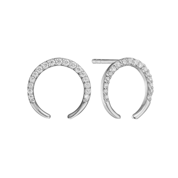 Kranz & Ziegler Sterling sølv HORN øreringe med 34 zirkonia