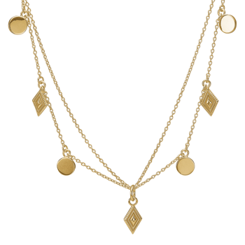 Kranz & Ziegler forgyldt sterling sølv CHARMS halskæde