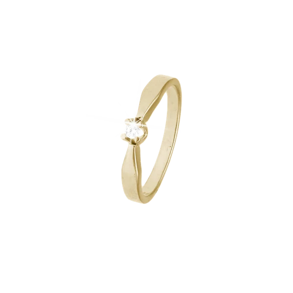 Dame ring, 8k guld m/0,05ct Labgrown , fra Aagaard