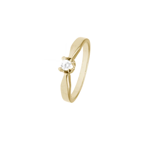 Dame ring, 8k guld m/0,10ct Labgrown , fra Aagaard