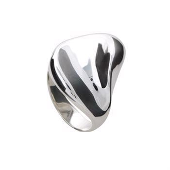 Randers Sølv's Håndlavet fingerring i massiv sølv med blank overflade - 25 mm 