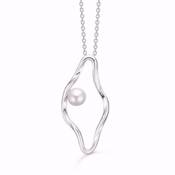 Sterling sølv vedhæng med perle fra Guld & Sølv Design