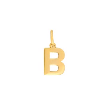 B - 14 kt Siersbøl bogstavs vedhæng, 9 x 6 mm. 