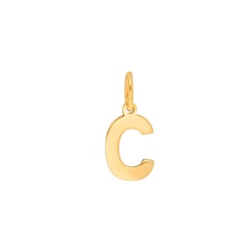 C - 14 kt Siersbøl bogstavs vedhæng, 9 x 6 mm.