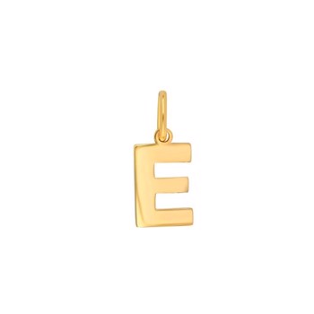 E - 14 kt Siersbøl bogstavs vedhæng, 9 x 6 mm. 