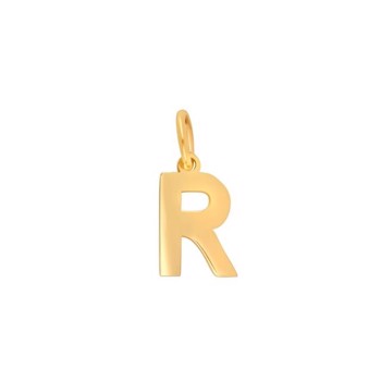R - 14 kt Siersbøl bogstavs vedhæng, 9 x 6 mm.