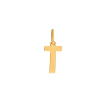 T - 14 kt Siersbøl bogstavs vedhæng, 9 x 6 mm.