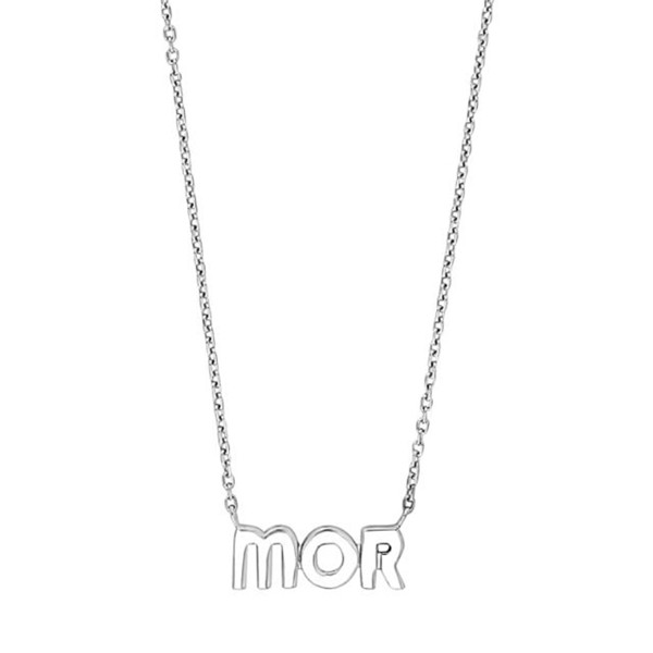 Nordahl\'s Statement halskæde \'MOR\' i rhodineret sterling sølv