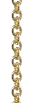 Rund anker kæde bredde 0,50mm længde 80cm forgyldt sterling sølv