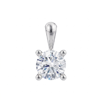 14 kt hvidguld Luxury Solitaire vedhæng med i alt 0,70 ct Labgrown diamant Top Wesselston VS2