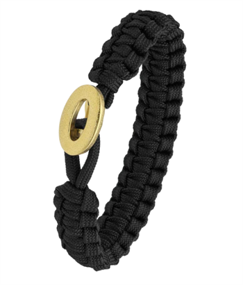 Sort From Soldier to Soldier armbånd med Soldier brushed forgyldt stållås – Aagaard- 25 cm