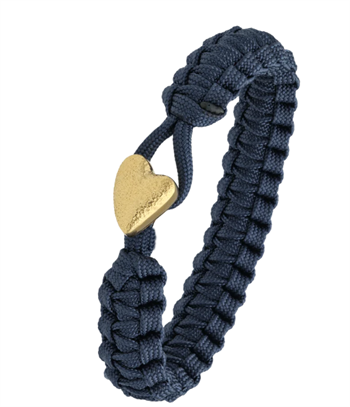 Blåt From Soldier to Soldier armbånd med Heart forgyldt stållås – Aagaard