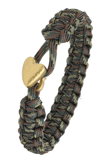 Camouflage From Soldier to Soldier armbånd med Soldier Hjerte forgyldt stållås – Aagaard