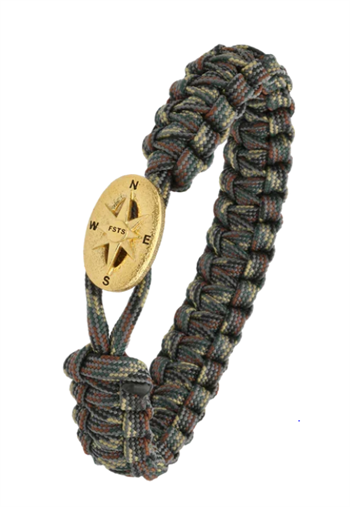 Camouflage From Soldier to Soldier armbånd med Soldier Compass forgyldt stållås – Aagaard