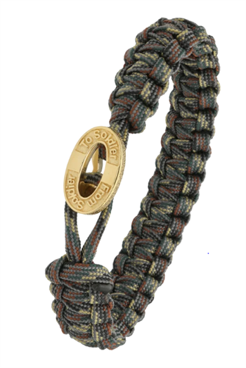 Camouflage From Soldier to Soldier armbånd med Soldier Oxideret forgyldt stållås – Aagaard