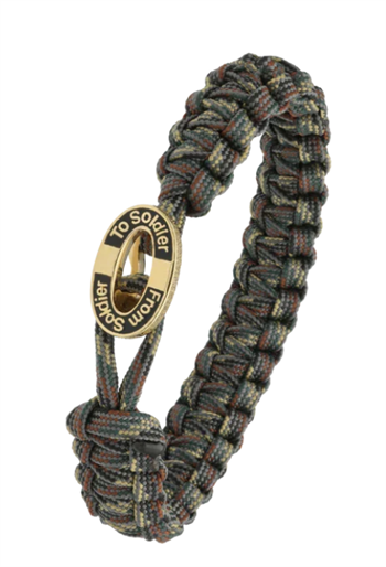 Camouflage From Soldier to Soldier armbånd med Soldier Oval forgyldt stållås – Aagaard