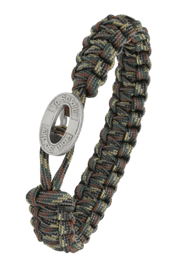 Camouflage From Soldier to Soldier armbånd med Soldier Oxideret stållås – Aagaard