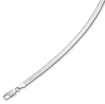 Sølv slangearmbånd 4,5 mm bred og 17 cm lang fra Støvring design