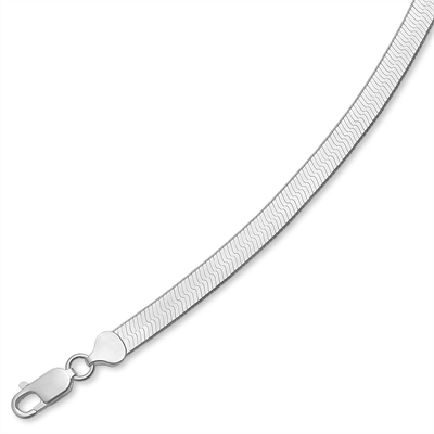 Sterling sølv slange armbånd 7,0 mm bred og 21 cm lang