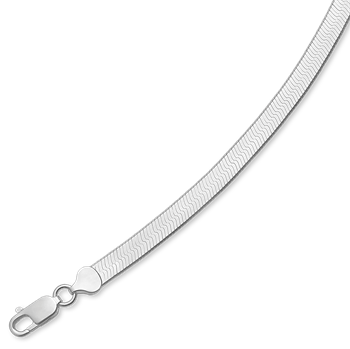 Sterling sølv slange halskæde 7,0 mm bred og 42 cm lang