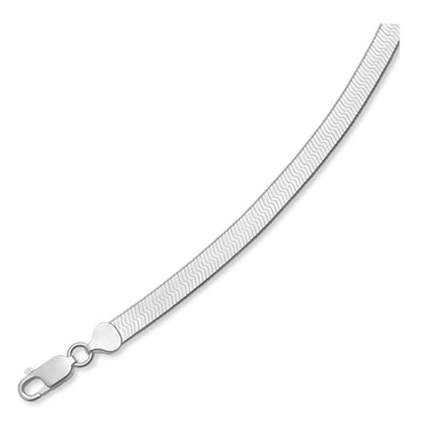 Sterling sølv slange halskæde 7,0 mm bred og 45 cm lang