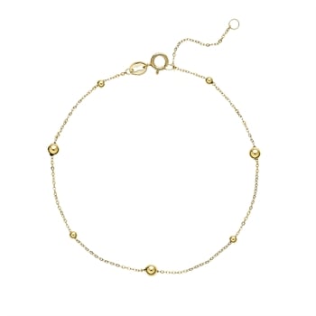 Armbånd m. kugler 7 stk 16+19cm 8 karat guld