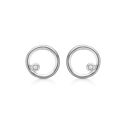 Støvring Design sterling sølv ørestikker, cirkel med blank overflade, model 30223008