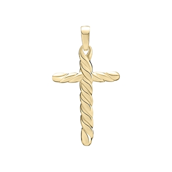 Vedhæng kors snoet 28x19 mm 8 karat
