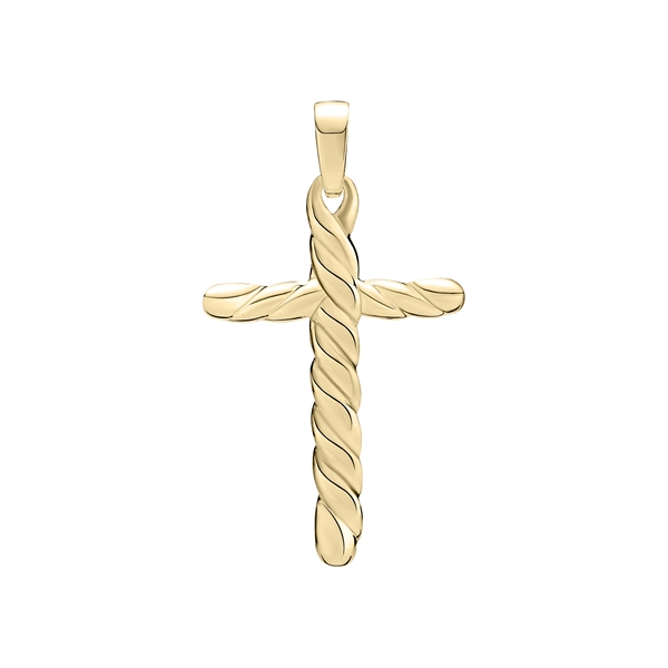 Vedhæng kors snoet 28x19 mm 8 karat