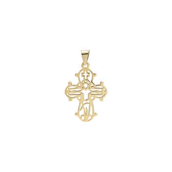 Vedhæng Dagmarkors åbent forgyldt sølv