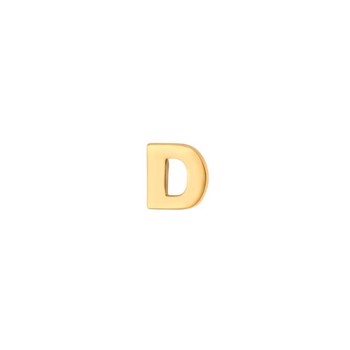 D - 14 kt Siersbøl bogstavs ørestikker, 5 x 4 mm. Pris = PR. STK.