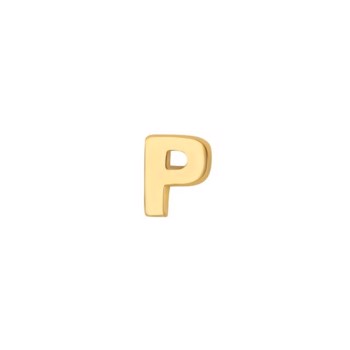 P - 14 kt Siersbøl bogstavs ørestikker, 5 x 4 mm. Pris = PR. STK.