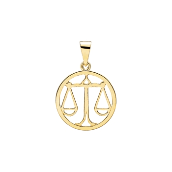 Stjernetegn vægt 20mm, 8 karat