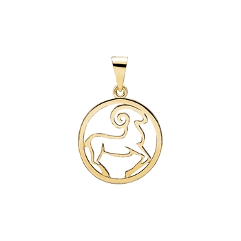 Stjernetegn vædder 20mm, 8 karat