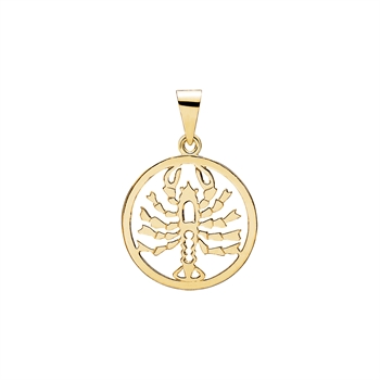 Stjernetegn krebs 20mm, 8 karat