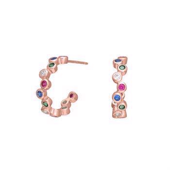 Joanli Nor EbruNor rosa forgyldt sterling sølv Ørering, 19 mm