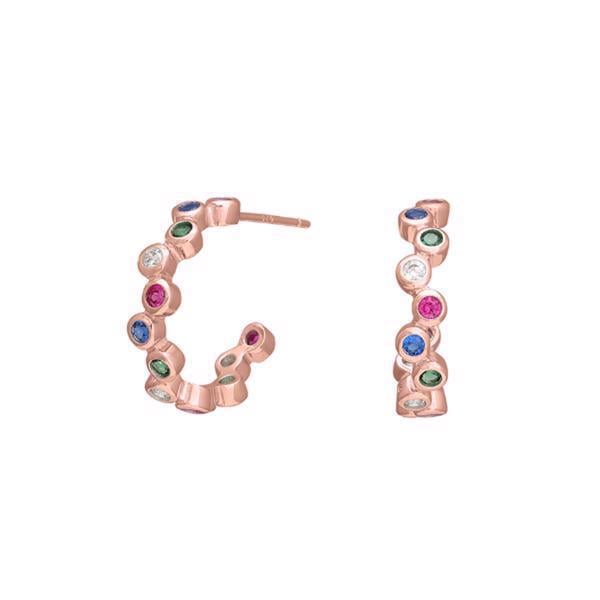 Joanli Nor EbruNor rosa forgyldt sterling sølv Ørering, 19 mm