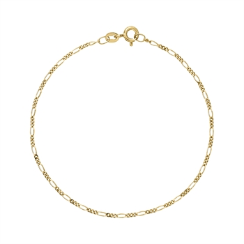 Armbånd figaro 18,5 cm 8 karat guld