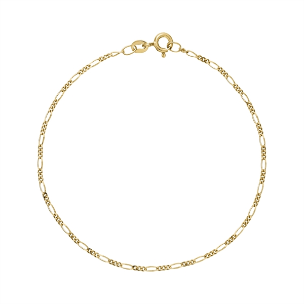 Armbånd figaro 18,5 cm 8 karat guld
